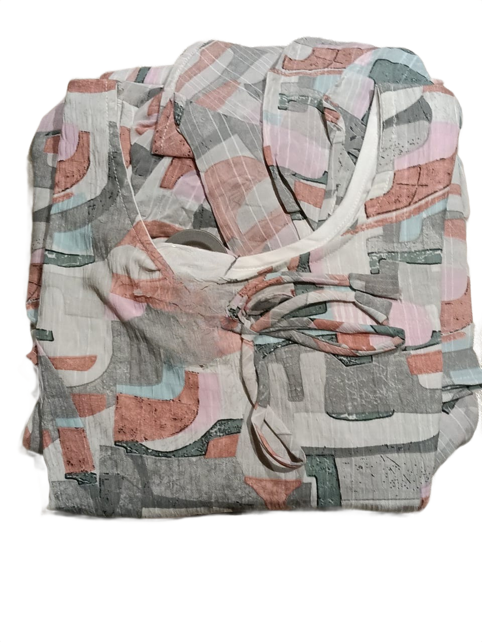 Abstract Print Tiered Maxi Dress
