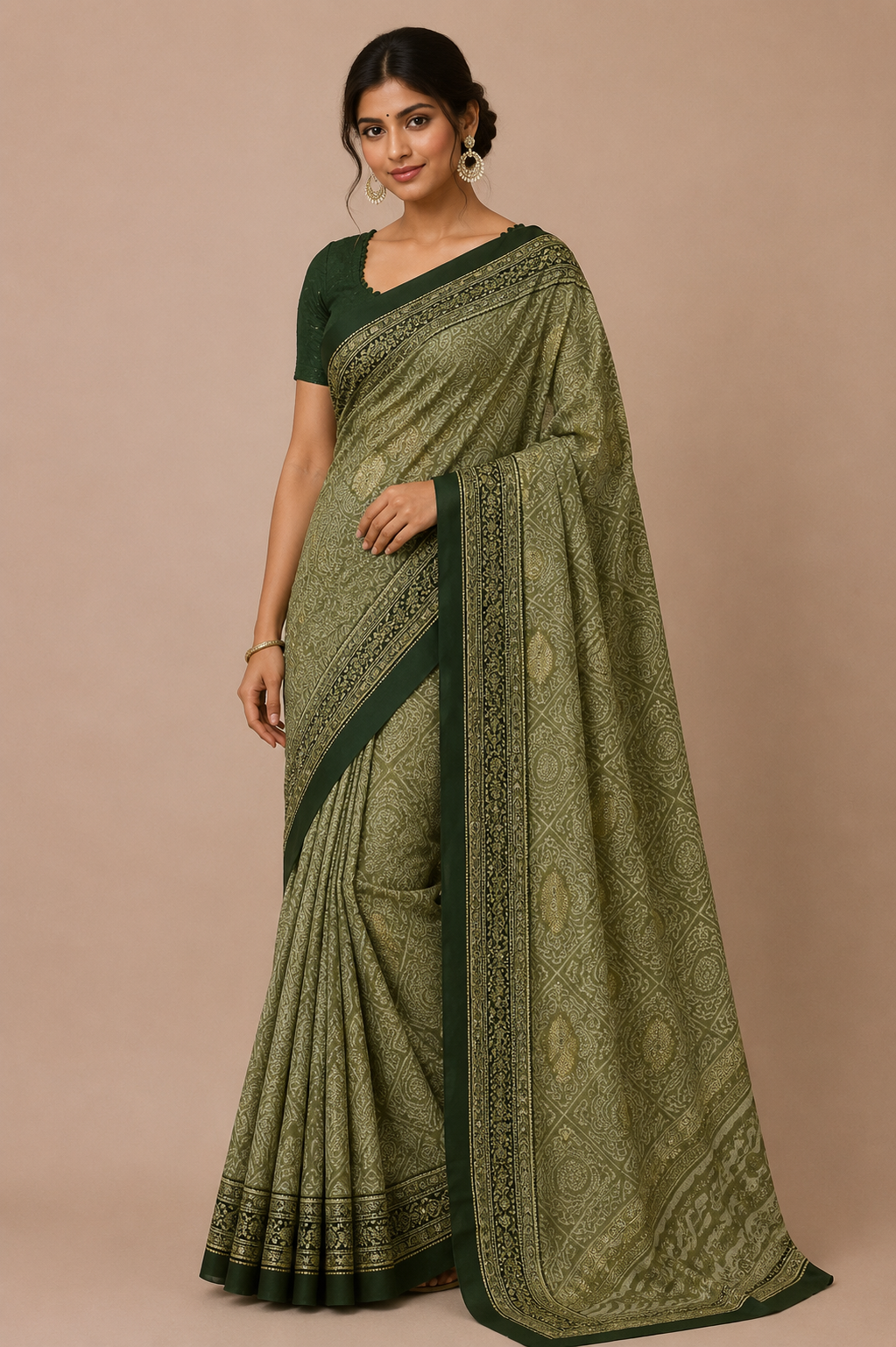 Women’s  Printed Saree with Rich Border