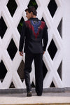 Black Embroidered Bandhgala Jacket Set