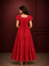 Scarlet Bloom Embroidered Tiered Maxi Dress