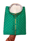 Men’s Emerald Green Jacquard Kurta Pajama Set