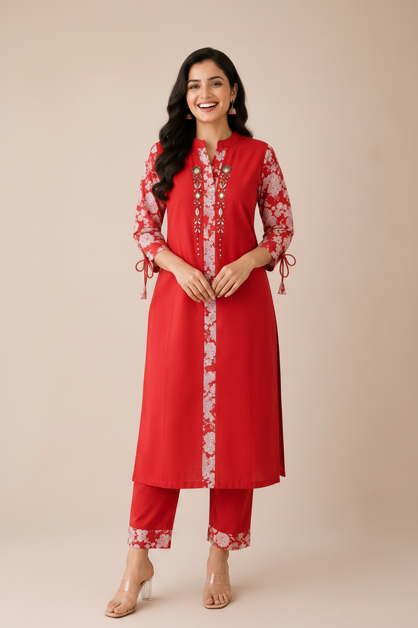 Women’s  Printed Kurta Pant Set