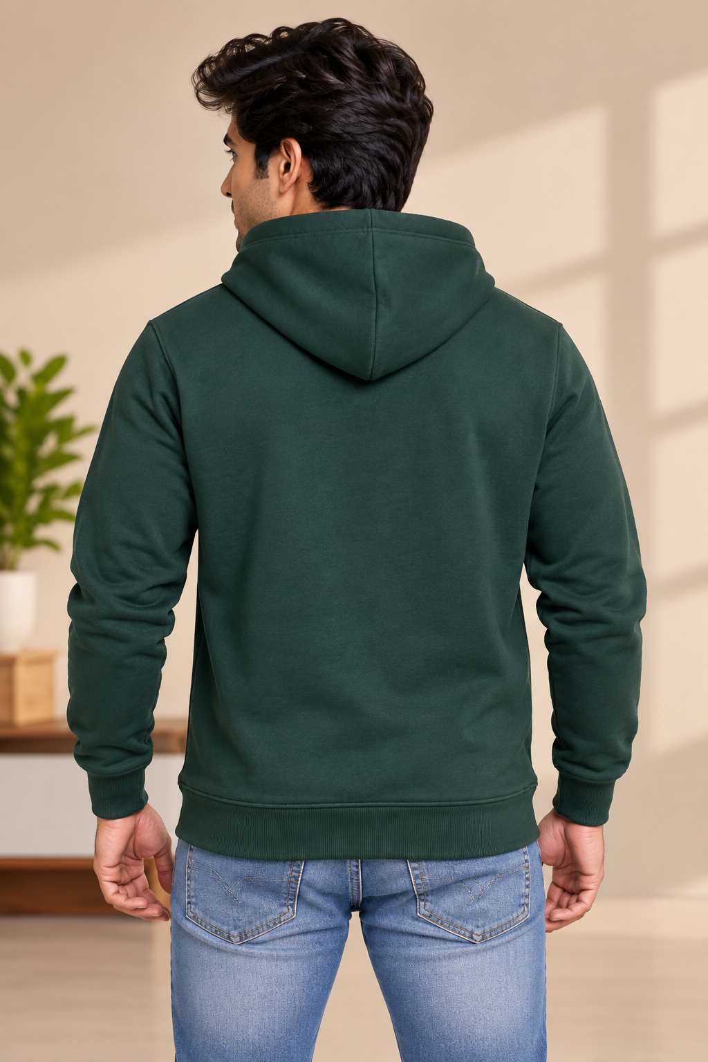 Men’s Forest Green Graphic Pullover Hoodie