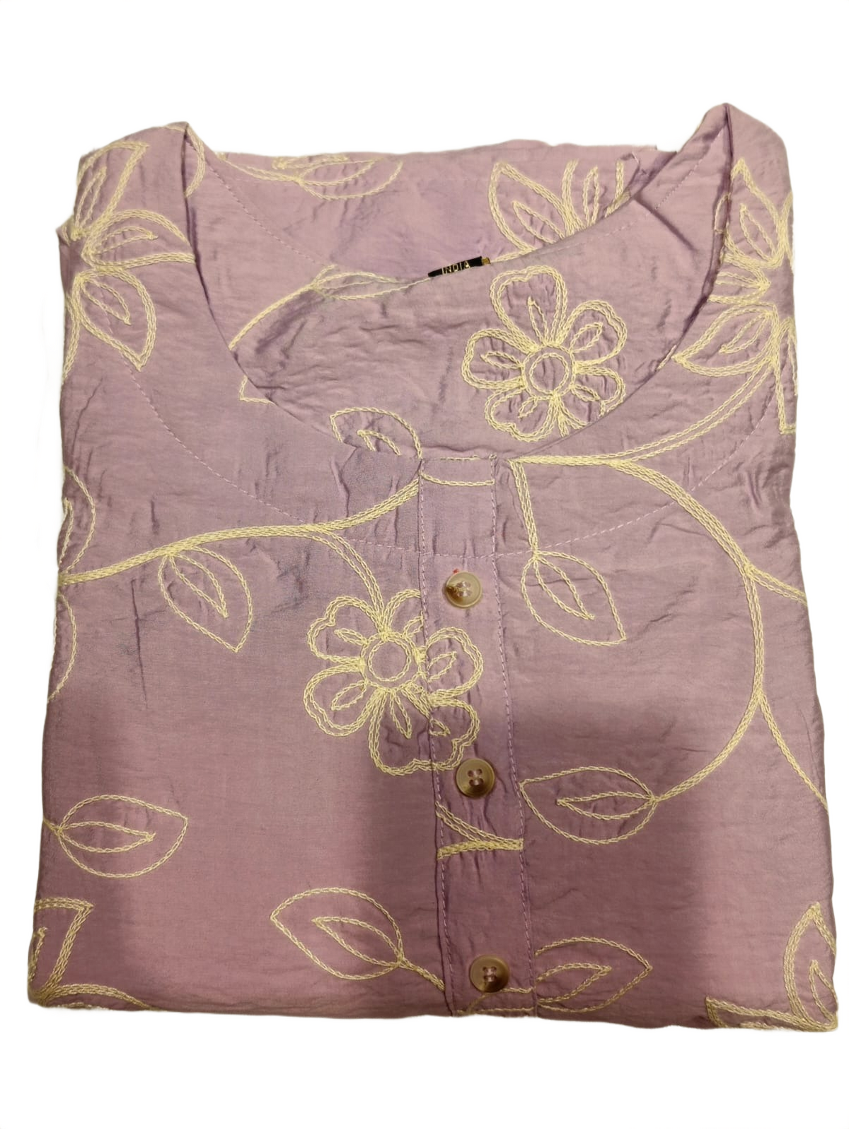 Lavender Floral Puff Sleeve Midi Dress