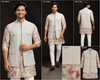 Ivory Utility Nehru Jacket with Floral Kurta Set