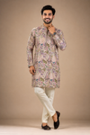 Pastel Multicolour Printed Festive Kurta Se