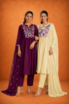 Elegant Embroidered Kurta Pant & Dupatta Set