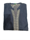 Women's Denim Blue Embroidered Co-Ord Set