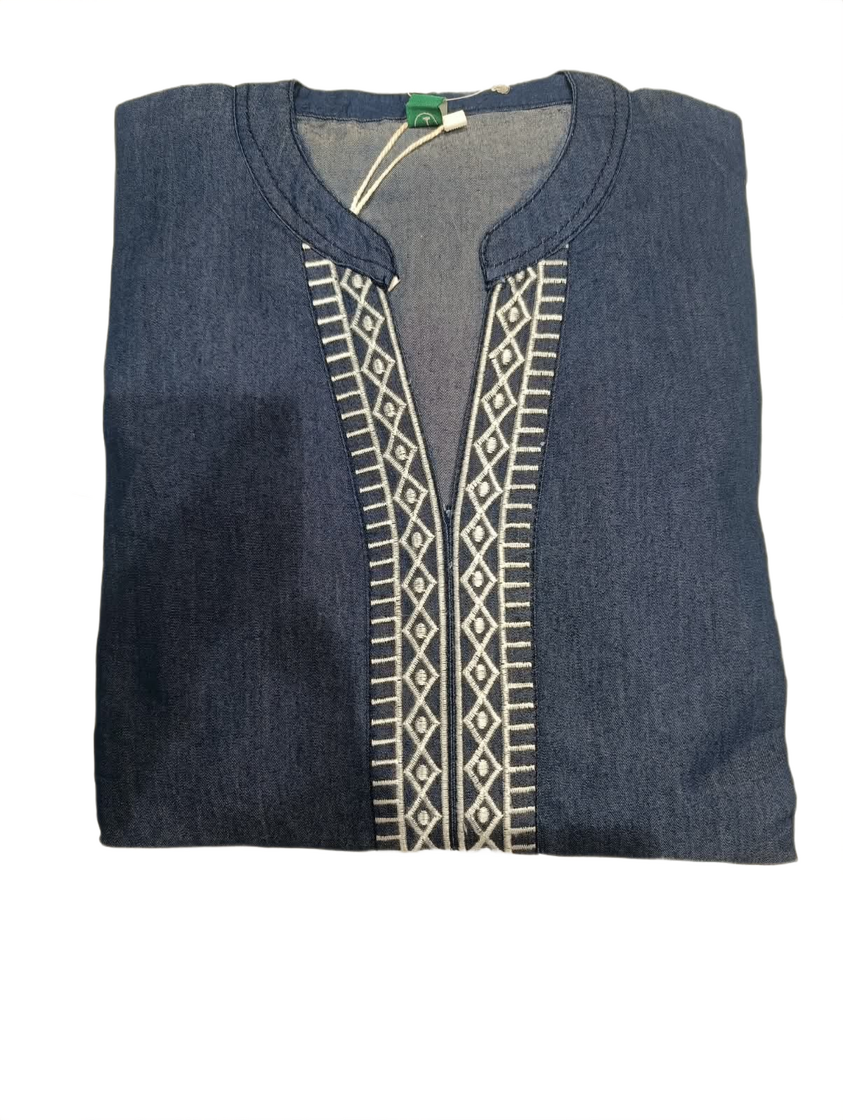 Women's Denim Blue Embroidered Co-Ord Set