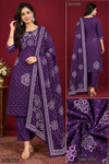 Royal Purple Bandhani Print Kurta Set with Dupatta