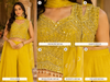 Radiant Sunshine Yellow Mirror Work Palazzo Set