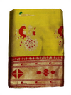 Festive Lime Green Paithani Silk Saree with Traditional Peacock Pallu