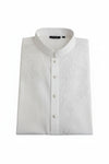White Embroidered Self-Stripe Kurta Pajama for Men