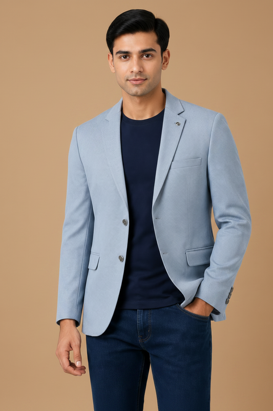Sky Blue Premium Casual Blazer for Men