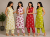 Women’s Floral  Collar Kurti & Pant Co-ord Set Collection
