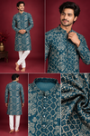 Black Embellished Indo-Western Suit