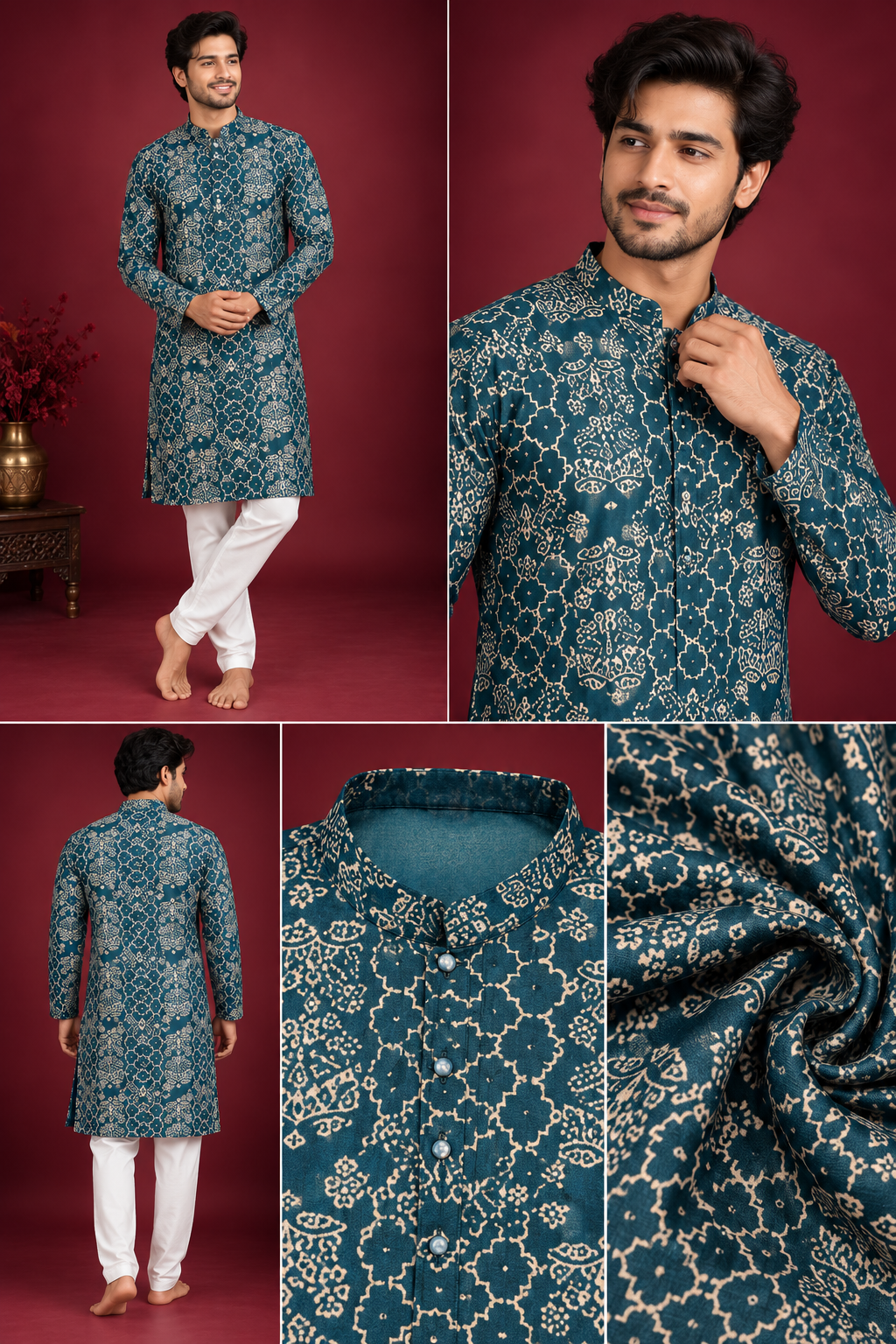 Black Embellished Indo-Western Suit