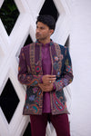 Multicolor Floral Embroidered Indo-Western Jacket
