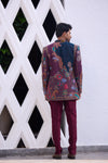 Multicolor Floral Embroidered Indo-Western Jacket