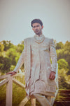 Ivory Heritage Embroidered Groom Sherwani