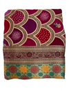 Royal Wine Pink Designer  with Artistic Heritage Pallu