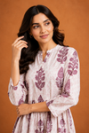 Women's Pink Floral Printed Peplum Top