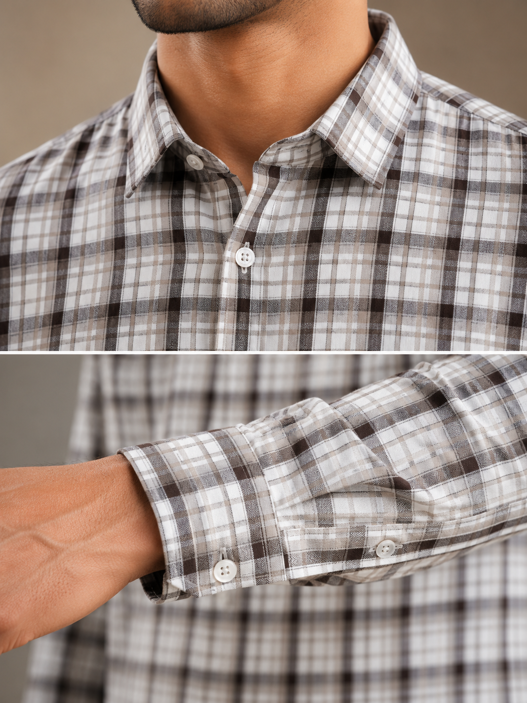 Men's Premium Rich Cotton Checked Formal Shirt