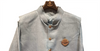 Men Steel Blue Plain Self Textured Shirt Jacket Set