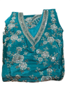 Elegant Sky Blue Embroidered Indo-Western Palazzo Set