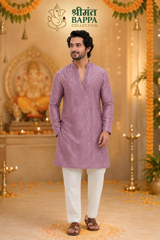 Bappa Collection – Plum Tissue Kurta