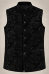 Black Floral Embroidered Modi Jacket