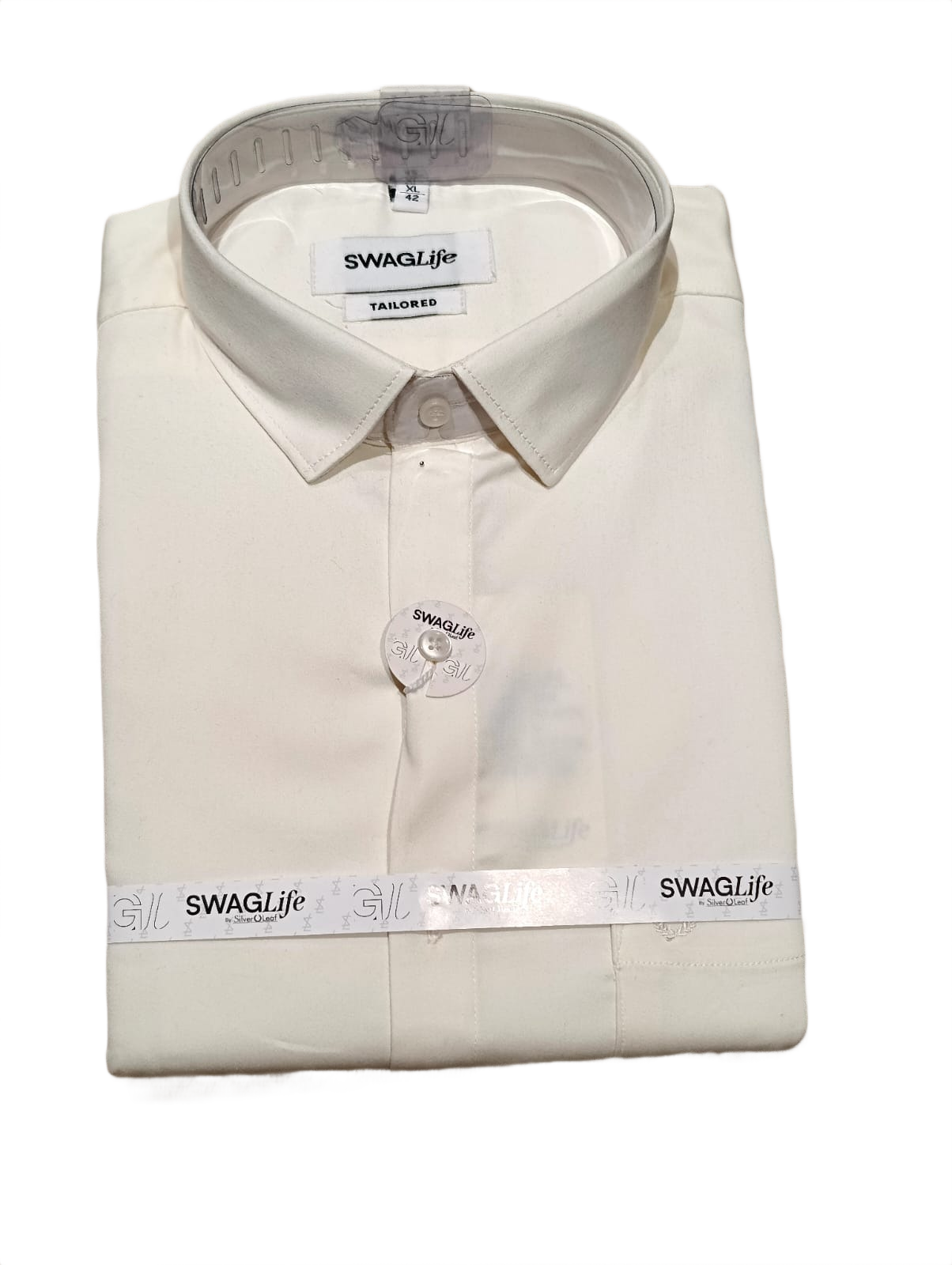 Men's Premium Off-White Formal Shirt | Tailored Fit | Full Sleeves