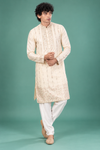 Ivory Embroidered Festive Kurta Set