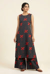 Black  Printed A-Line Kurti & Palazzo Set