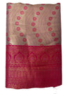 Elegant Saree with Magenta Zari Border