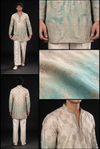 Mint Ombre Embroidered Kurta Set