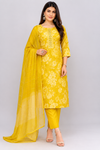 Women’s Floral Printed Straight Kurta Pant Dupatta Set