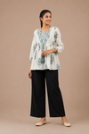 Elegant Floral Printed Peplum Top for Women