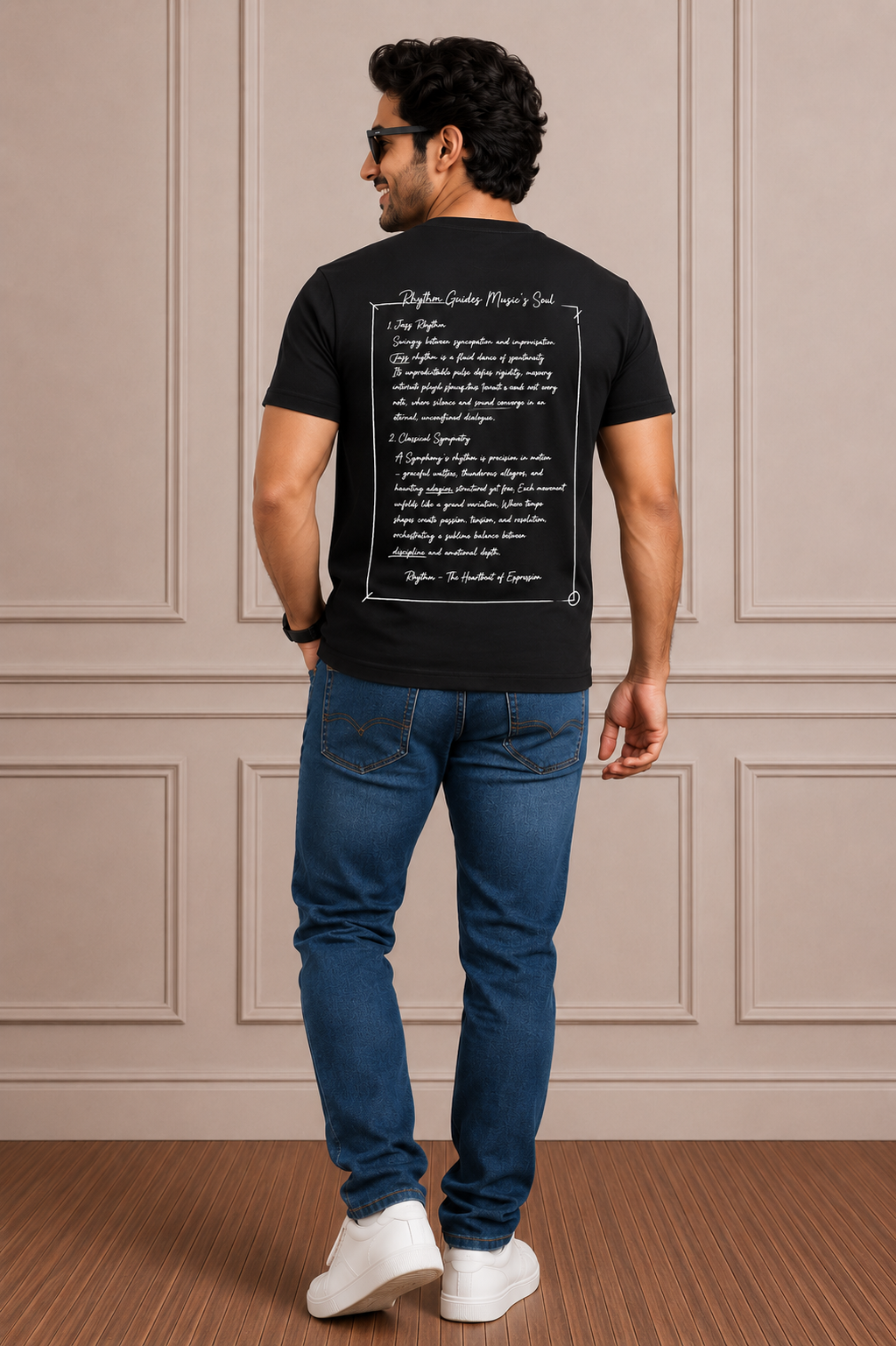 Rhythm Guides Music's Soul Graphic T-Shirt – Classic Black | Premium Cotton Casual Wear