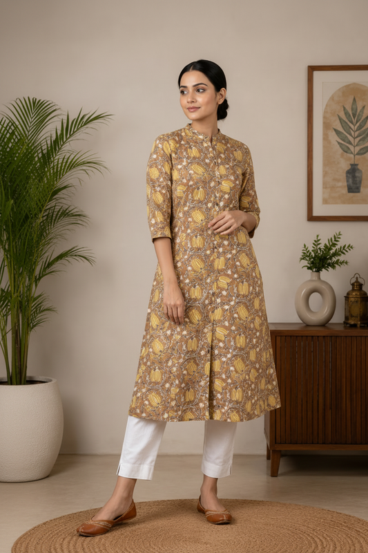 Women’s  Paisley Printed Straight Kurti