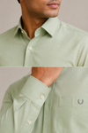 Men's Premium Sage Green Formal Full Sleeve Shirt