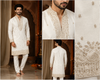 Ivory Gold Embroidered Festive Kurta Set