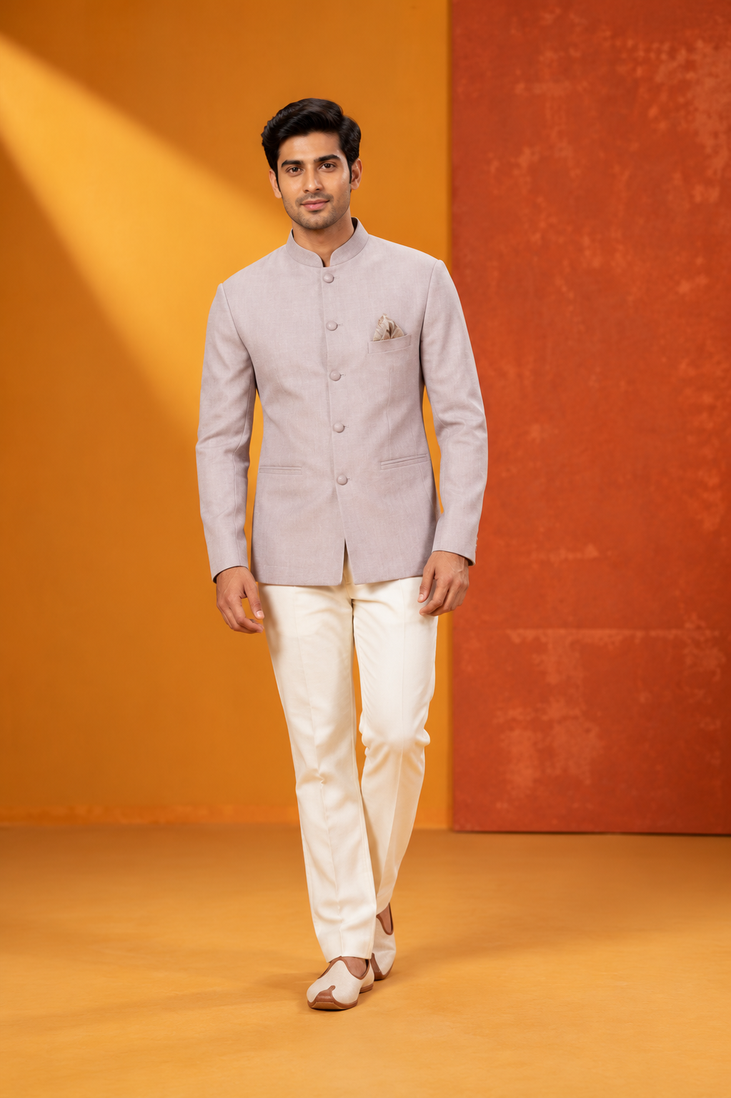 Men's Pastel Lavender Classic Jodhpuri Suit