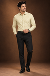 Classic White Printed Shirt – Sophisticated Men’s Formal Look