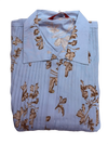 Sky Blue Floral Printed Shirt Dress