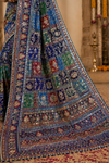 Royal Blue Mirror Work Designer Saree – Traditional Elegance Collection