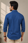 Men’s Indigo Blue Denim Full Sleeve Casual Shirt