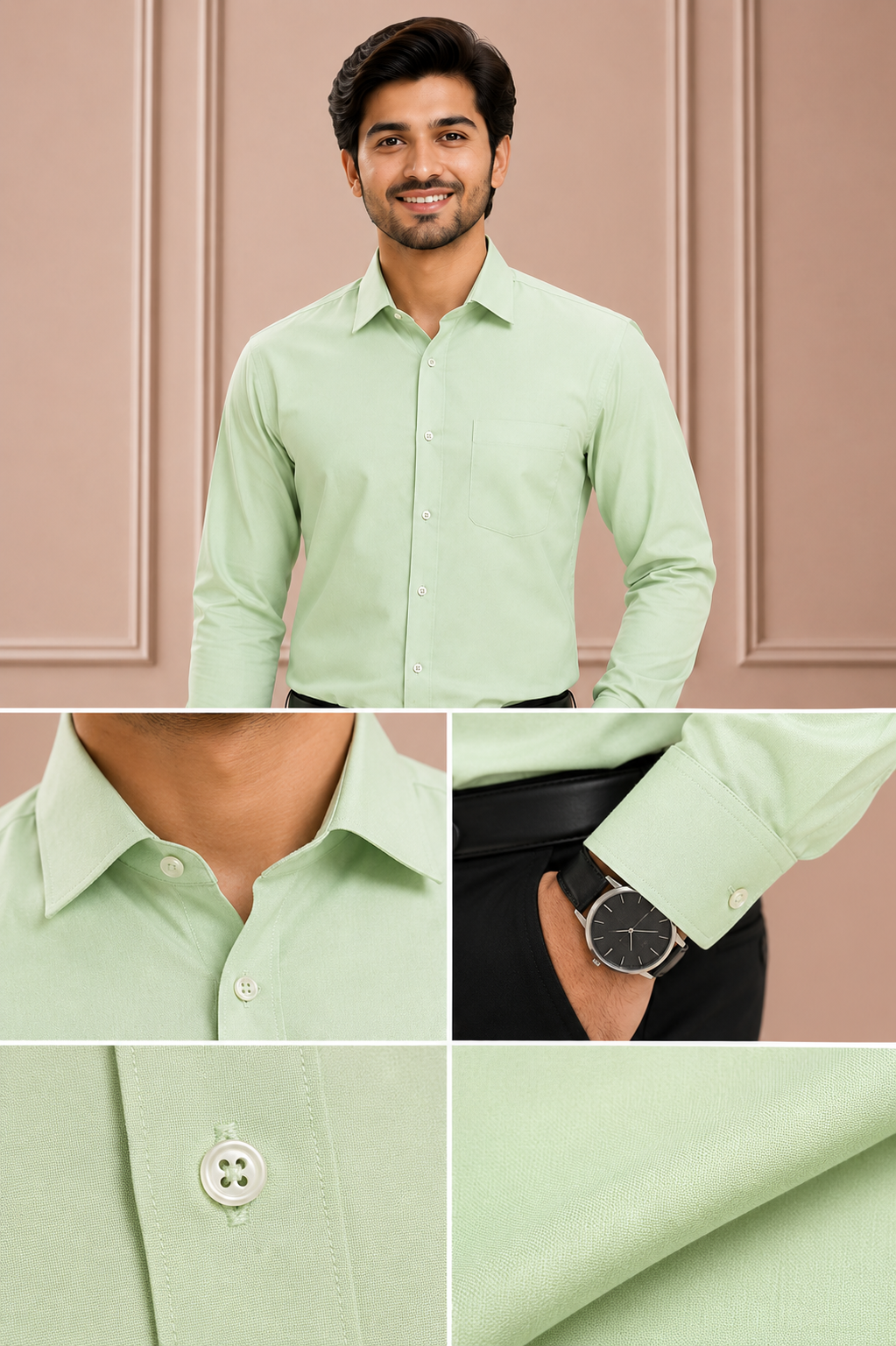 Premium Mint Green Formal Shirt