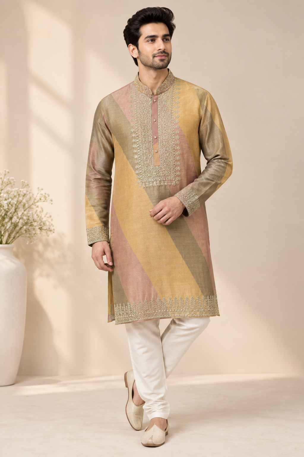 Men’s Multicolor  Festive Kurta Set