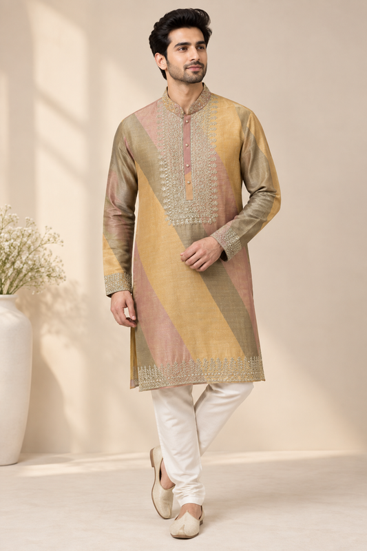 Men’s Multicolor  Festive Kurta Set